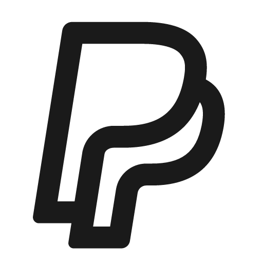 Paypal line icon, outline style, from Remix Icon