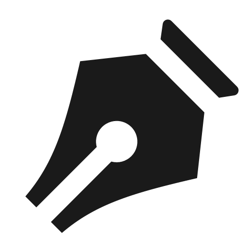 Pen nib fill icon, filled style, from Remix Icon