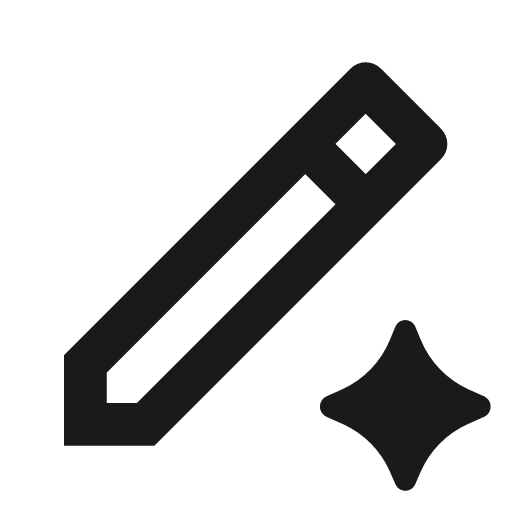 Pencil ai 2 line icon, outline style, from Remix Icon