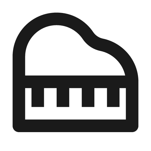Piano grand line icon, outline style, from Remix Icon