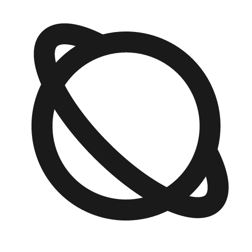 Planet line icon, outline style, from Remix Icon