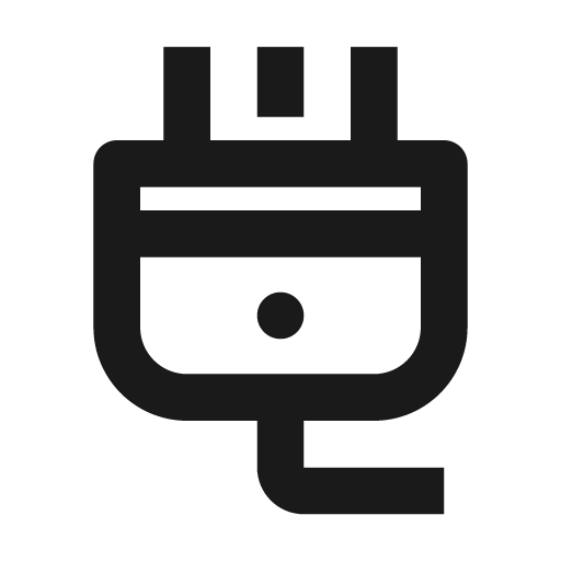 Plug 2 line icon, outline style, from Remix Icon