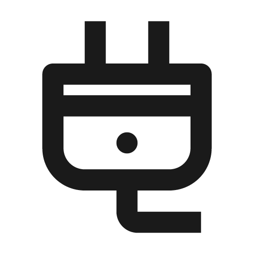 Plug line icon, outline style, from Remix Icon