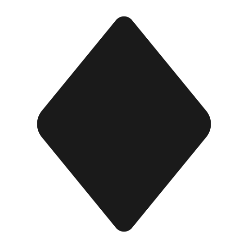 Poker diamonds fill icon, filled style, from Remix Icon