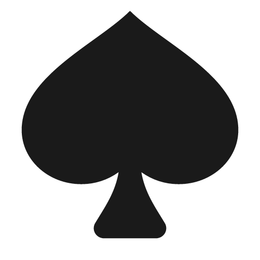 Poker spades fill icon, filled style, from Remix Icon
