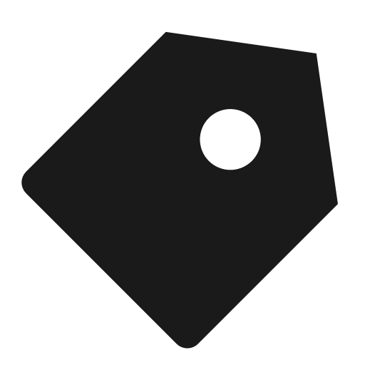 Price tag 3 fill icon, filled style, from Remix Icon