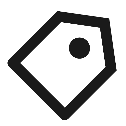 Price tag 3 line icon, outline style, from Remix Icon