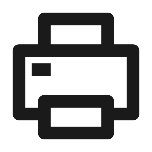 Printer line icon, outline style, from Remix Icon