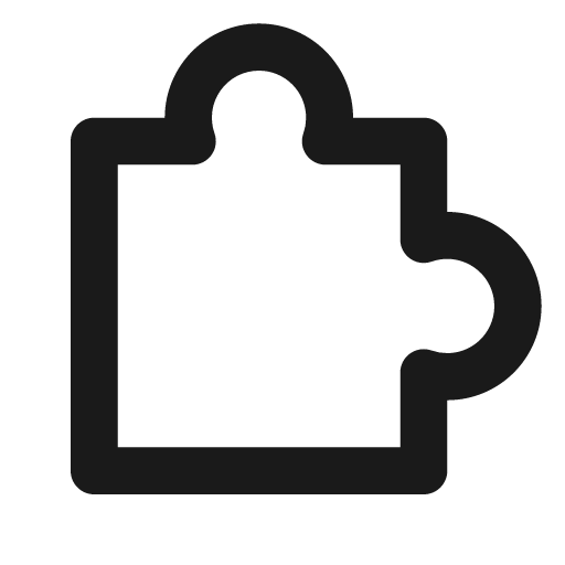 Puzzle line icon, outline style, from Remix Icon