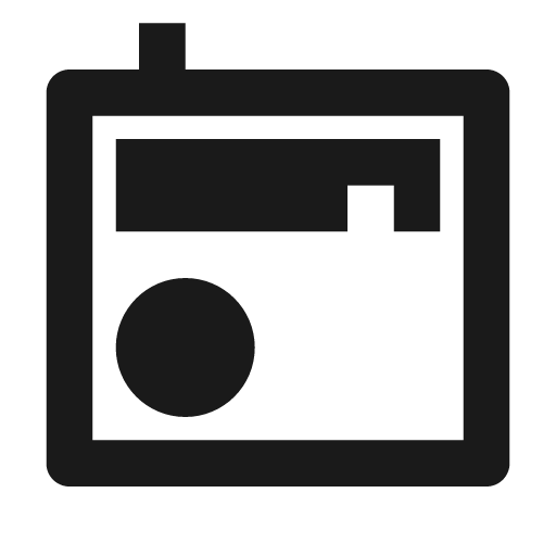 Radio line icon, outline style, from Remix Icon