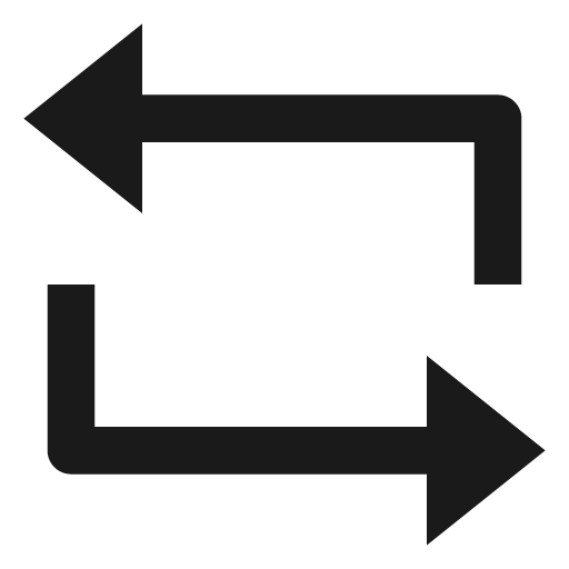Repeat line icon, outline style, from Remix Icon