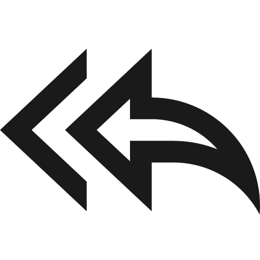 Reply all line icon, outline style, from Remix Icon
