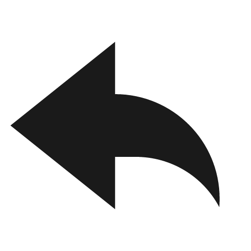 Reply fill icon, filled style, from Remix Icon