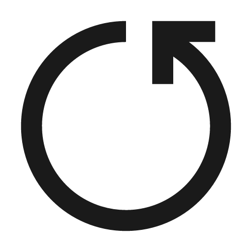Reset left line icon, outline style, from Remix Icon