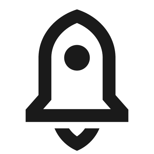 Rocket 2 line icon, outline style, from Remix Icon