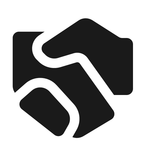 Shake hands fill icon, filled style, from Remix Icon