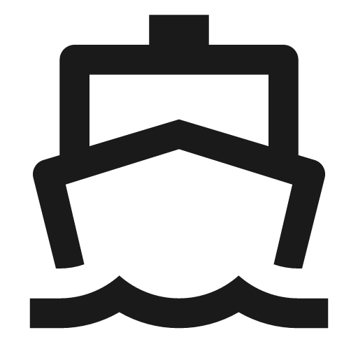 Ship line icon, outline style, from Remix Icon