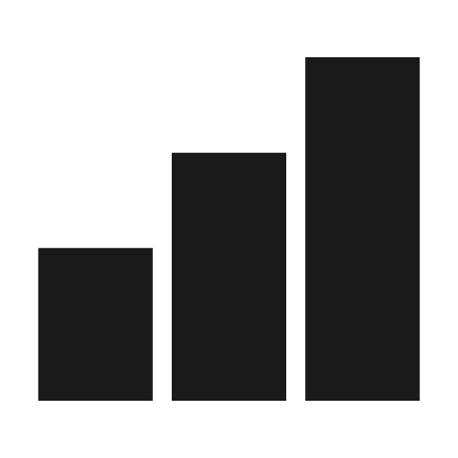 Signal cellular 3 fill icon, filled style, from Remix Icon