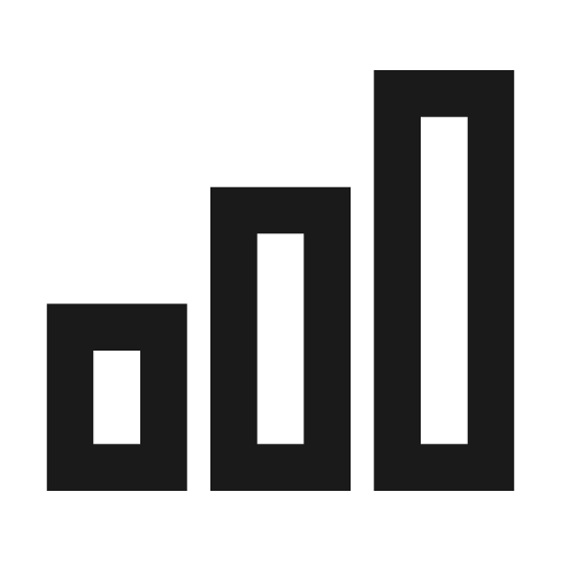 Signal cellular 3 line icon, outline style, from Remix Icon