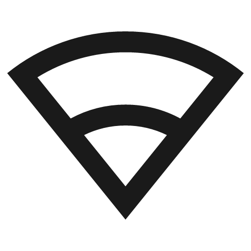 Signal wifi 2 line icon, outline style, from Remix Icon