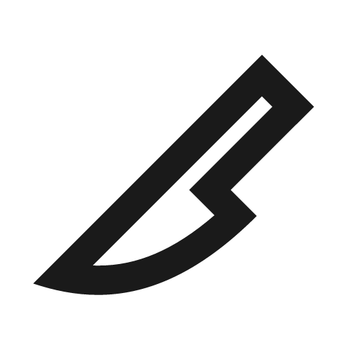 Slice line icon, outline style, from Remix Icon