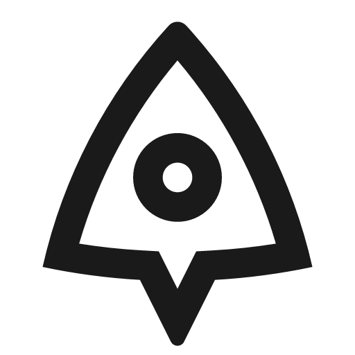 Space ship line icon, outline style, from Remix Icon