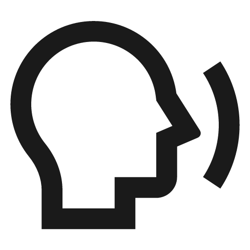 Speak line icon, outline style, from Remix Icon