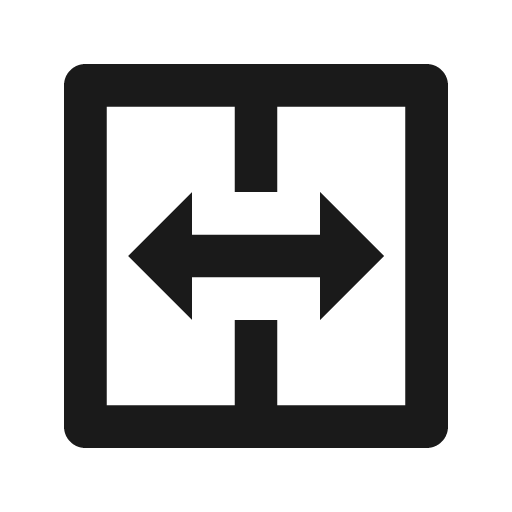 Split cells horizontal icon, solid style, from Remix Icon