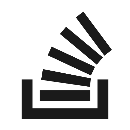 Stack overflow fill icon, filled style, from Remix Icon