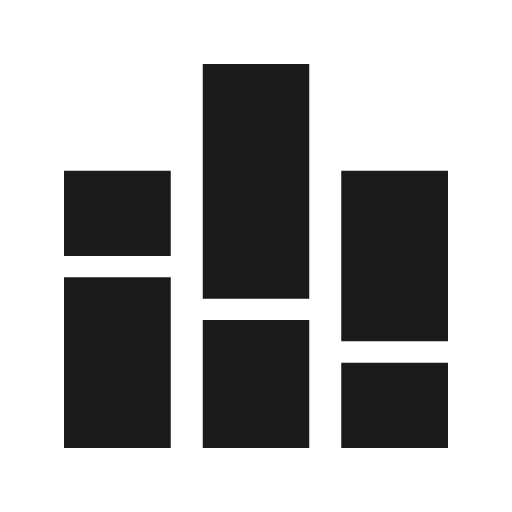 Stacked chart fill icon, filled style, from Remix Icon