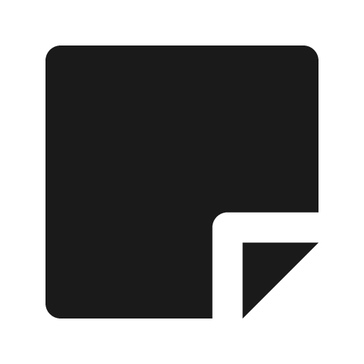 Sticky note fill icon, filled style, from Remix Icon