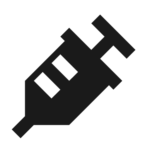 Syringe fill icon, filled style, from Remix Icon