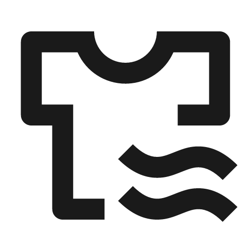 T shirt air line icon, outline style, from Remix Icon