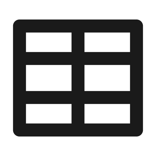 Table 3 icon, solid style, from Remix Icon