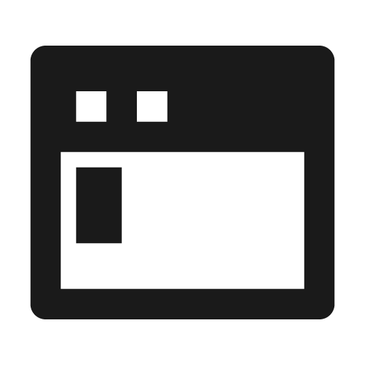 Terminal window fill icon, filled style, from Remix Icon