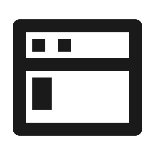 Terminal window line icon, outline style, from Remix Icon