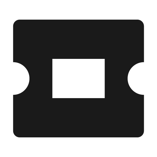 Ticket 2 fill icon, filled style, from Remix Icon