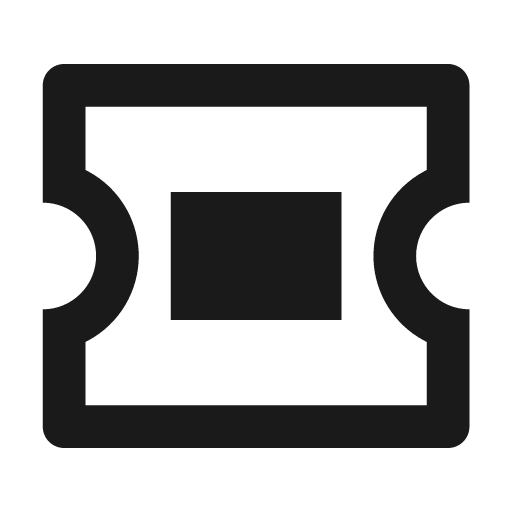 Ticket 2 line icon, outline style, from Remix Icon