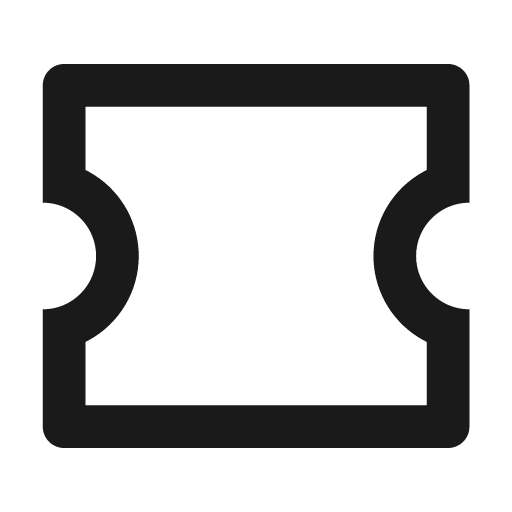 Ticket line icon, outline style, from Remix Icon