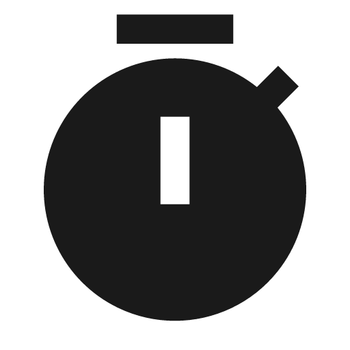 Timer fill icon, filled style, from Remix Icon