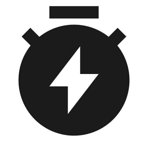 Timer flash fill icon, filled style, from Remix Icon