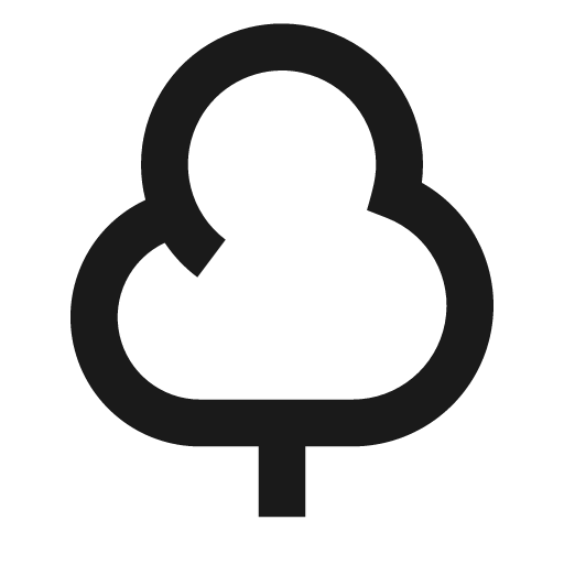 Tree line icon, outline style, from Remix Icon