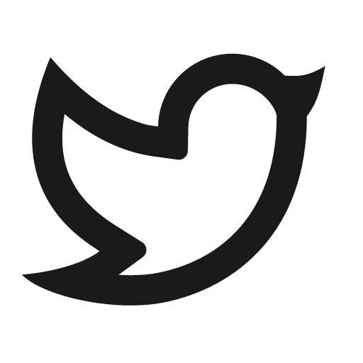 Twitter line icon, outline style, from Remix Icon