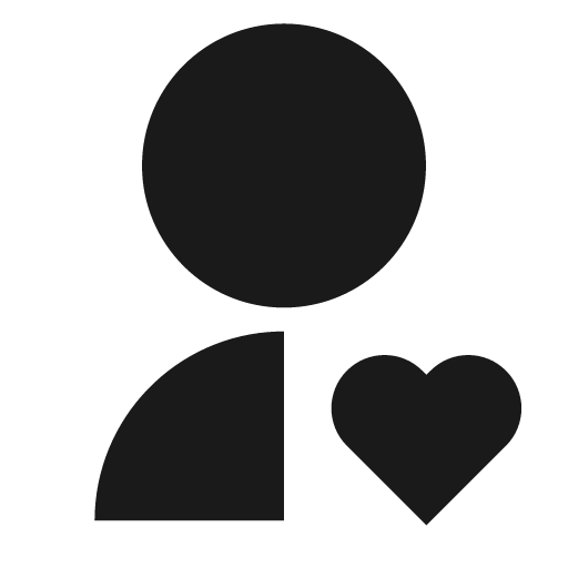 User heart fill icon, filled style, from Remix Icon
