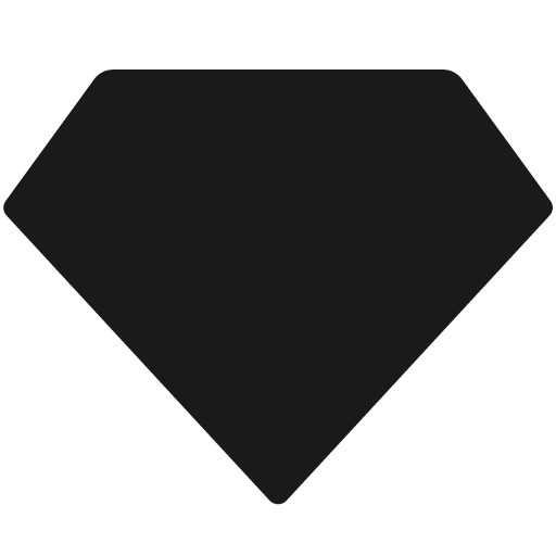 Vip diamond fill icon, filled style, from Remix Icon