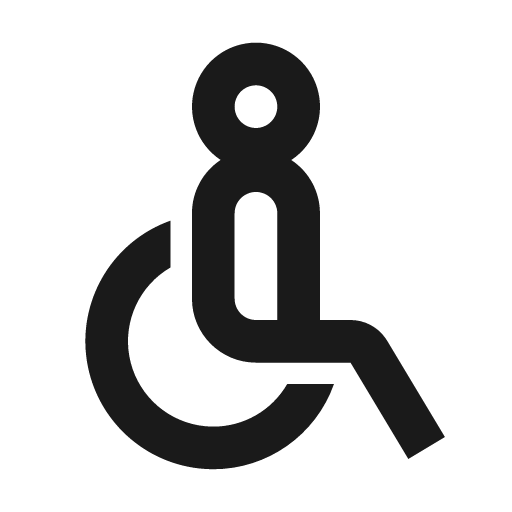 Wheelchair line icon, outline style, from Remix Icon