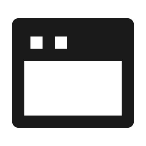 Window fill icon, filled style, from Remix Icon