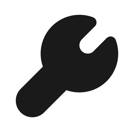 Wrench fill icon, filled style, from Remix Icon
