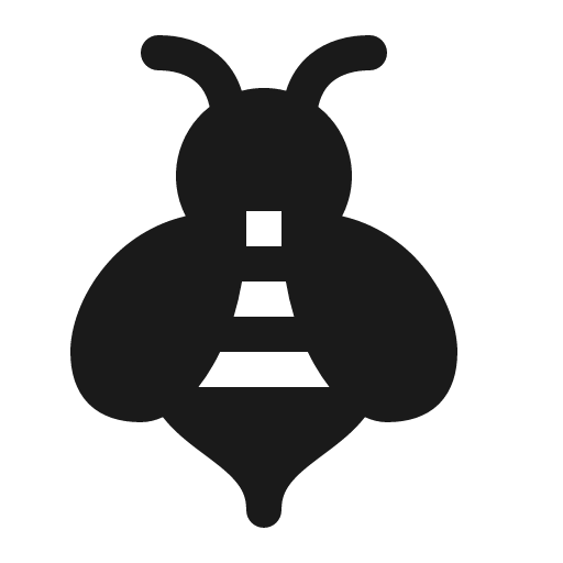 Bee icon, solid style, from Röntgen