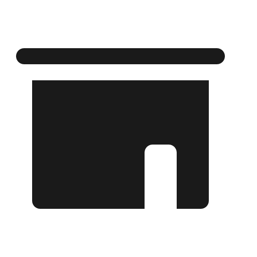 Building door icon, solid style, from Röntgen